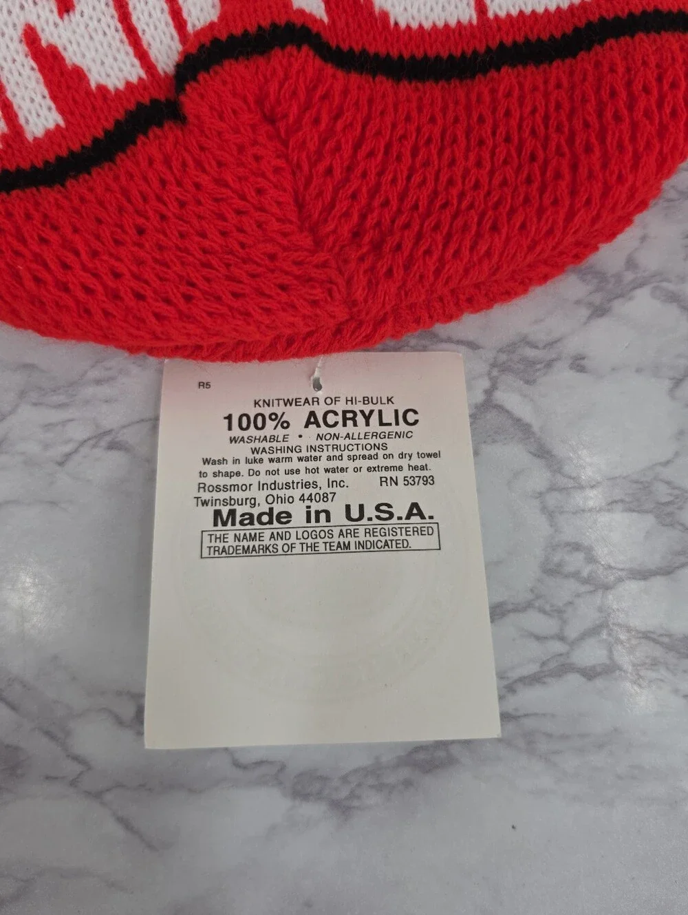 Detroit Red Wings NHL Beanie Hat Cap Tobbagan Vintage